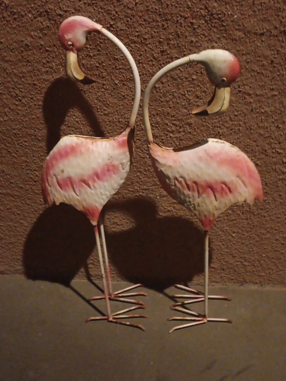 Pink Flamingo Garden Bird Figurine Pair - Unbranded